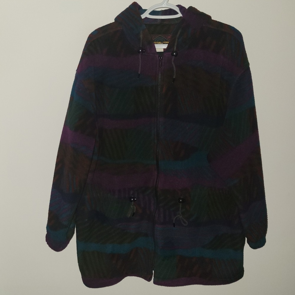 Vintage Aztec Navajo Full Zip Jacket 80s Southwestern Made in USA Size Medium